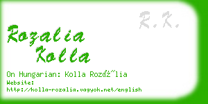 rozalia kolla business card